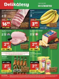 Gazetka promocyjna Delikatesy Centrum - Franczyza DC32 Czwartek - Gazetka - ważna od 13.08 do 13.08.2025 - strona 1 - produkty: Piwa, Piwo, Piec, Rycki Edam, Banany, Makaron, Ser, Rum, Gra, Rama, Tran, Szynka, Schab wieprzowy, Edam, Orka