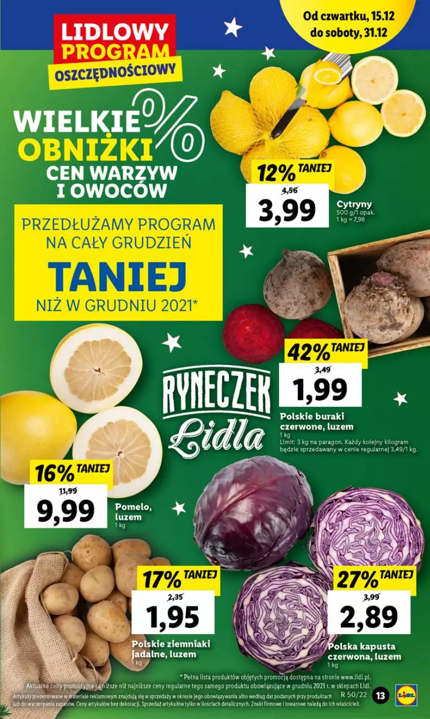 Gazetka promocyjna Lidl - GAZETKA - ważna 15.12 do 18.12.2022 - strona 17 - produkty: Buraki, Gra, Olej, Pomelo, Ziemniaki