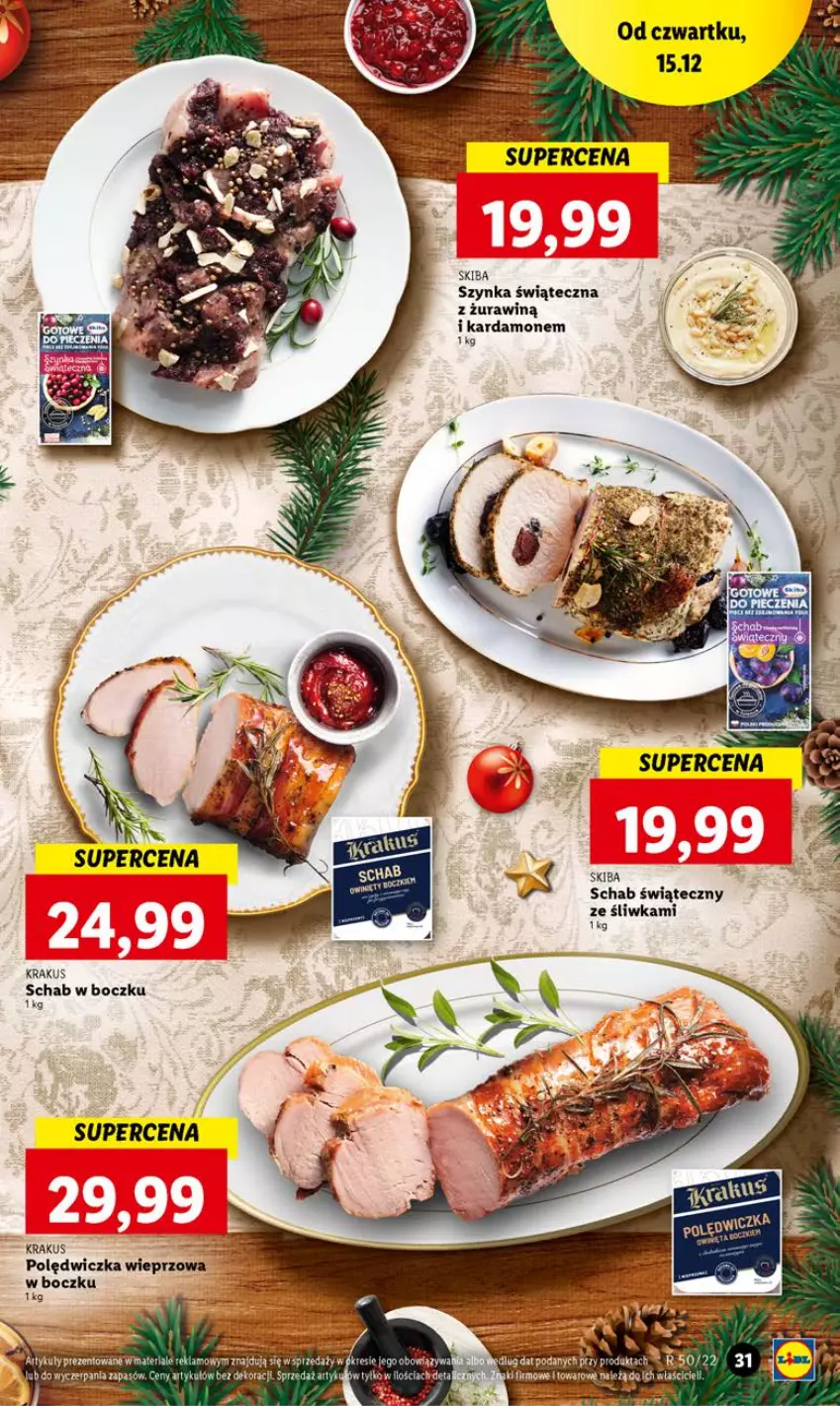 Gazetka promocyjna Lidl - GAZETKA - ważna 15.12 do 18.12.2022 - strona 35 - produkty: Krakus, Polędwiczka wieprzowa, Szynka