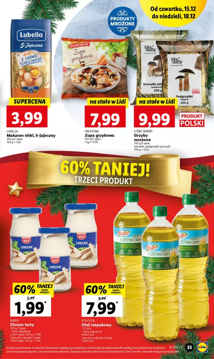 Gazetka promocyjna Lidl - GAZETKA - ważna 15.12 do 18.12.2022 - strona 39 - produkty: Bell, Bella, Borowiki, Grzyby, Lubella, Makaron, Podgrzybki, Zupa