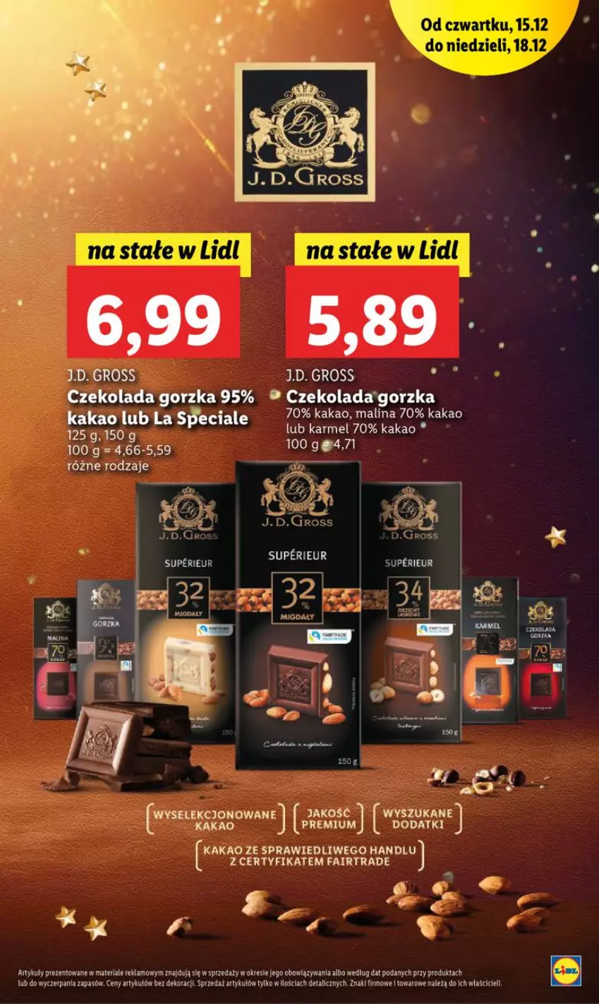 Gazetka promocyjna Lidl - GAZETKA - ważna 15.12 do 18.12.2022 - strona 55 - produkty: Czekolada, Czekolada gorzka, Fa, Kakao