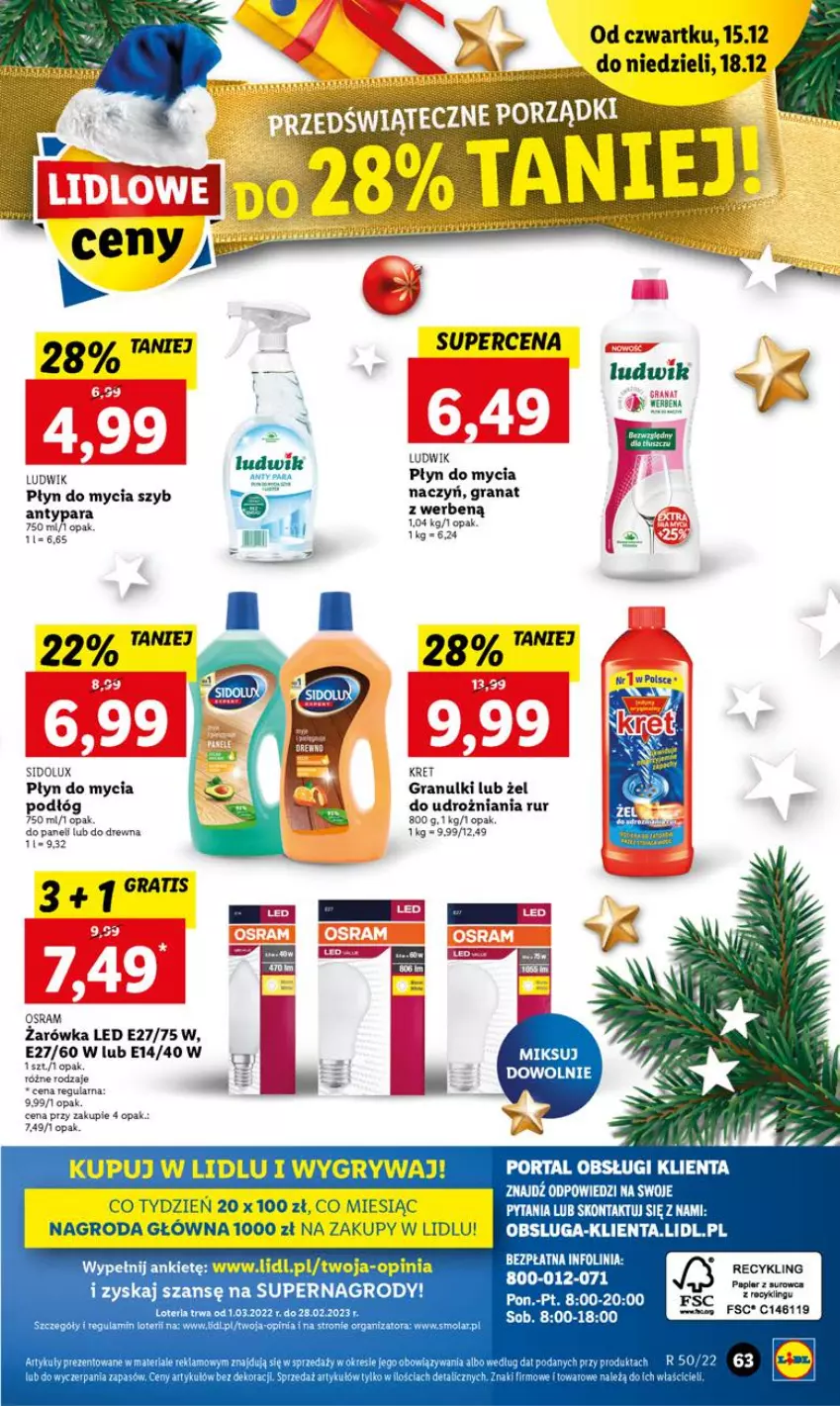 Gazetka promocyjna Lidl - GAZETKA - ważna 15.12 do 18.12.2022 - strona 73 - produkty: Bryza, Do mycia naczyń, Gra, Granat, Gry, Kret, Ludwik, Mola, Płyn do mycia, Płyn do mycia naczyń, Płyn do mycia podłóg, Por, Portal, Sidolux