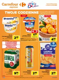 Gazetka promocyjna Carrefour - Gazetka Express - Gazetka - ważna od 21.03 do 21.03.2022 - strona 2 - produkty: Mandarynki, Ser, Zott, Bell, Jogurt, Chipsy, Kosz, Serek homogenizowany, Siatka, Lack, Serek, Danio, Bella, Jogobella, Napój