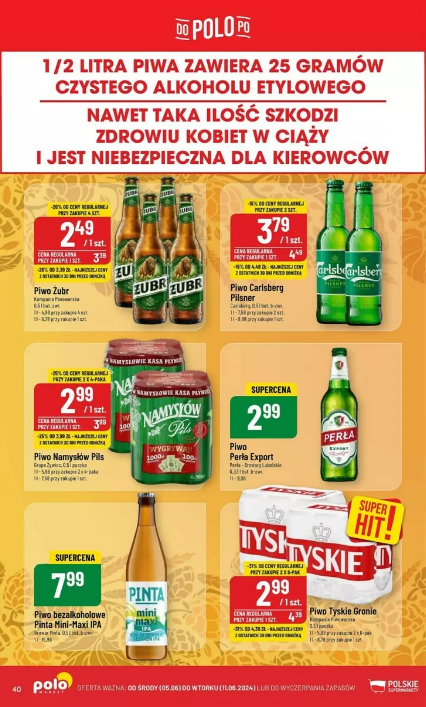 Gazetka promocyjna PoloMarket - ważna 05.06 do 11.06.2024 - strona 35 - produkty: Carlsberg, Gra, Mus, Owoce, Piec, Piwa, Piwo, Zott