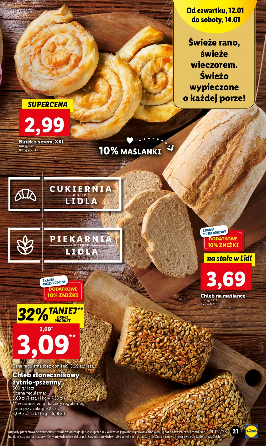 Gazetka promocyjna Lidl - GAZETKA - ważna 12.01 do 14.01.2023 - strona 23 - produkty: Chleb, Lanki, Piec, Por, Ser