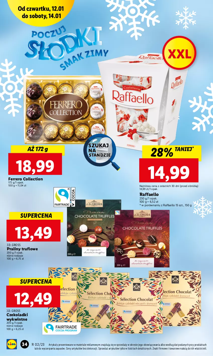 Gazetka promocyjna Lidl - GAZETKA - ważna 12.01 do 14.01.2023 - strona 36 - produkty: Fa, Ferrero, Por, Praliny, Raffaello