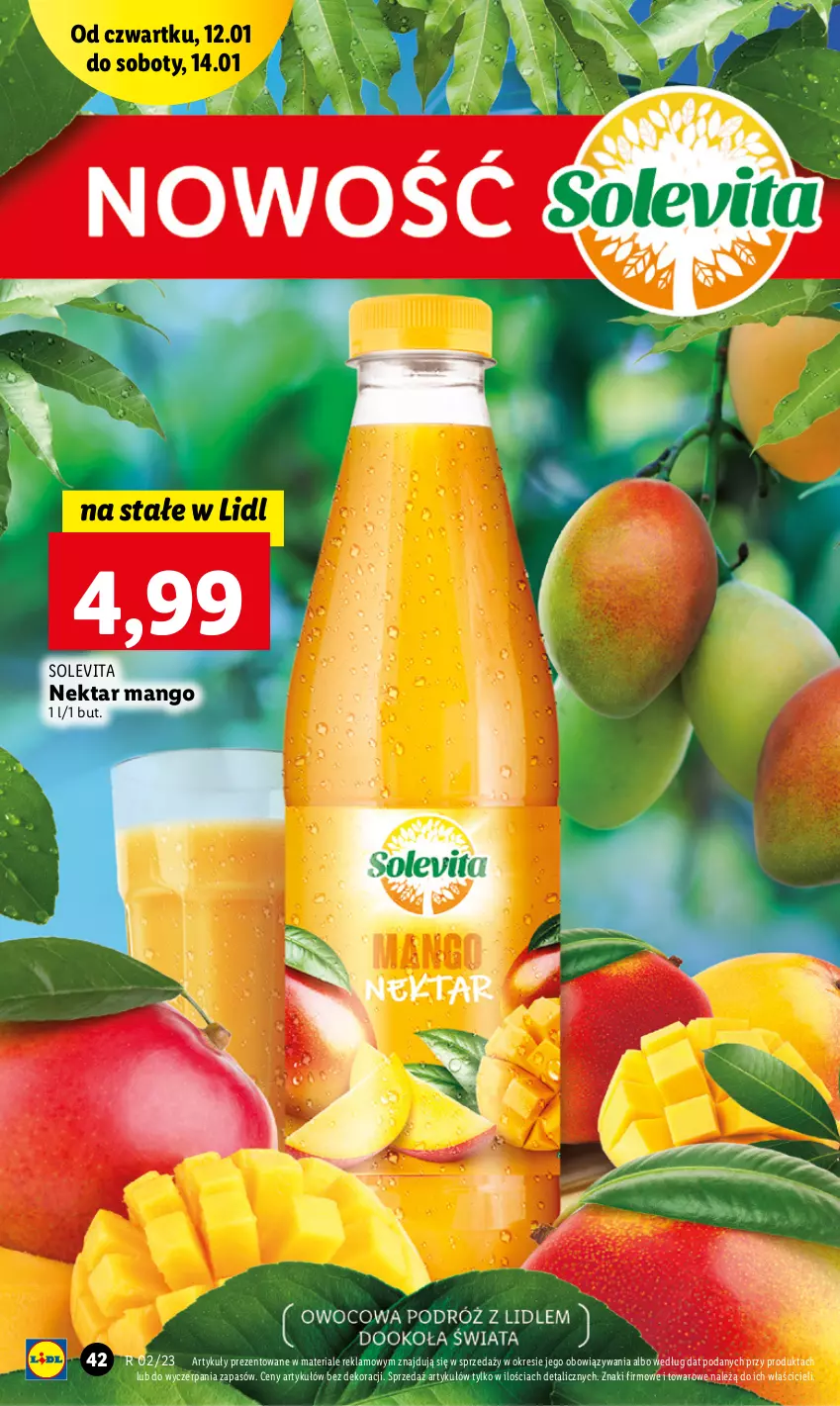 Gazetka promocyjna Lidl - GAZETKA - ważna 12.01 do 14.01.2023 - strona 44 - produkty: Mango, Nektar