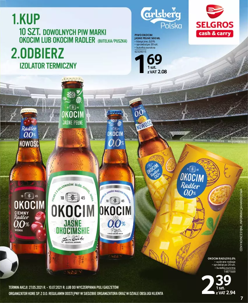 Gazetka promocyjna Selgros - Katalog Euro - ważna 13.05 do 31.05.2021 - strona 7 - produkty: Koc, Okocim, Piwo, Radler