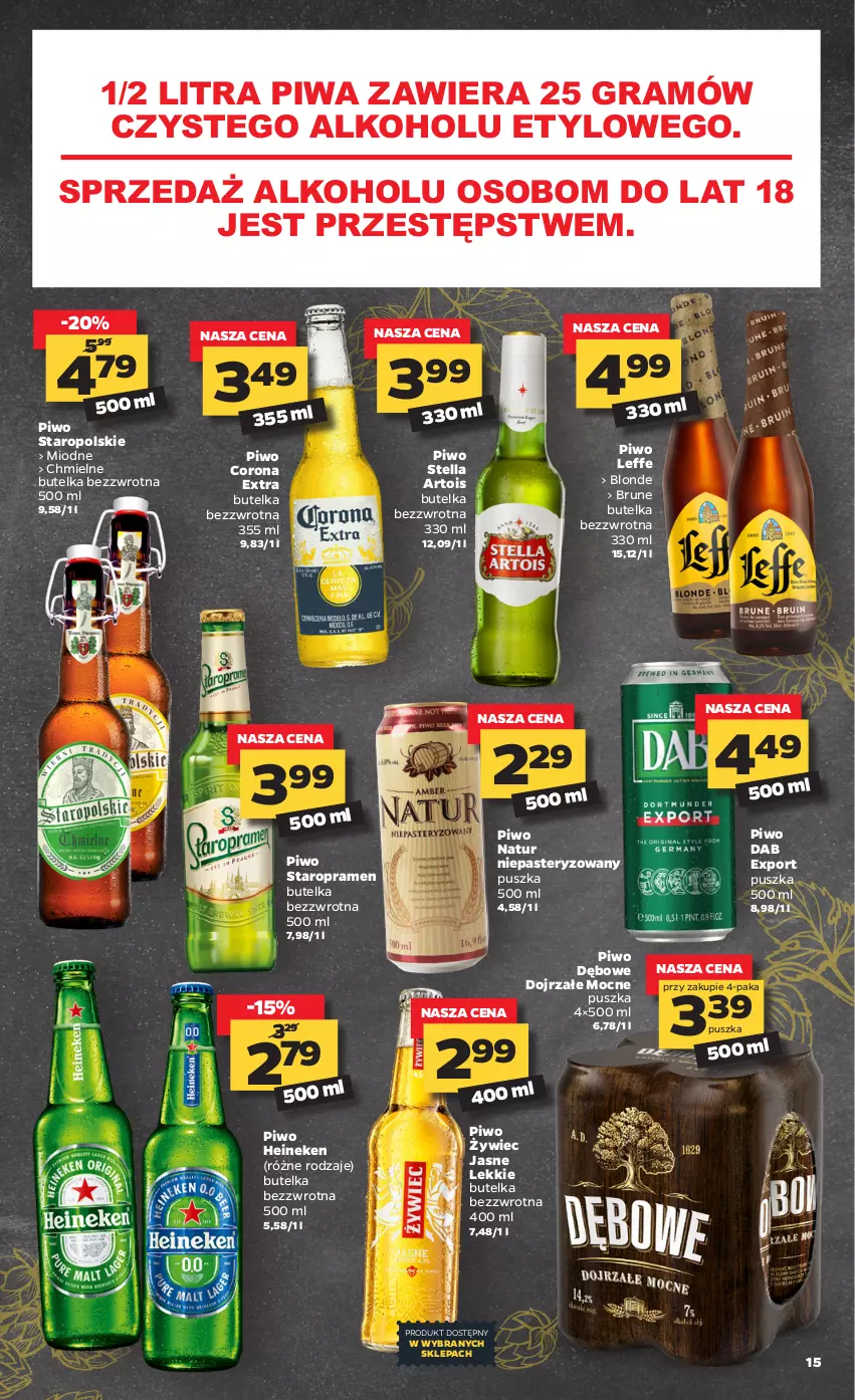 Gazetka promocyjna Netto - Gazetka spożywcza - ważna 26.04 do 30.04.2021 - strona 15 - produkty: Corona Extra, Gra, Heineken, Piwa, Piwo, Por