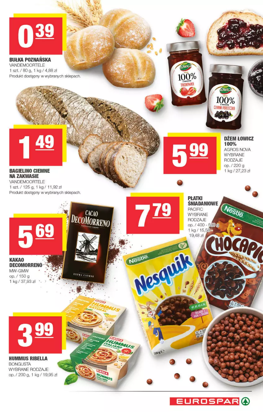 Gazetka promocyjna Spar - ważna 02.11 do 12.11.2021 - strona 5 - produkty: Bell, Bella, Bułka, Danio, Dżem, Hummus, Kakao, Mus