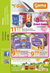 Gazetka promocyjna Gama - Gazetka Gama - Gazetka - ważna od 03.03 do 03.03.2023 - strona 1 - produkty: Piec, O nas, Mleczko, Czekolada, Ptasie mleczko, Milka, Fa