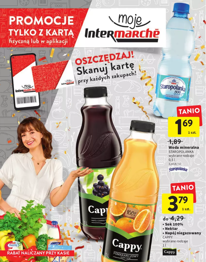 Gazetka promocyjna Intermarche - Gazetka Intermarche - ważna 22.09 do 05.10.2022 - strona 10 - produkty: Cappy, Napój, Napój niegazowany, Nektar, Sok, Staropolanka, Woda, Woda mineralna