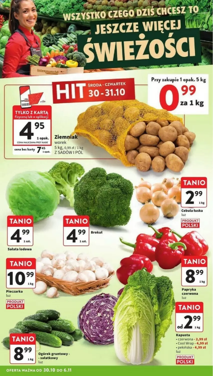 Gazetka promocyjna Intermarche - ważna 30.10 do 06.11.2024 - strona 2 - produkty: Cebula, Grunt, Ogórek, Papryka, Piec, Pieczarka, Sałat, Wagi