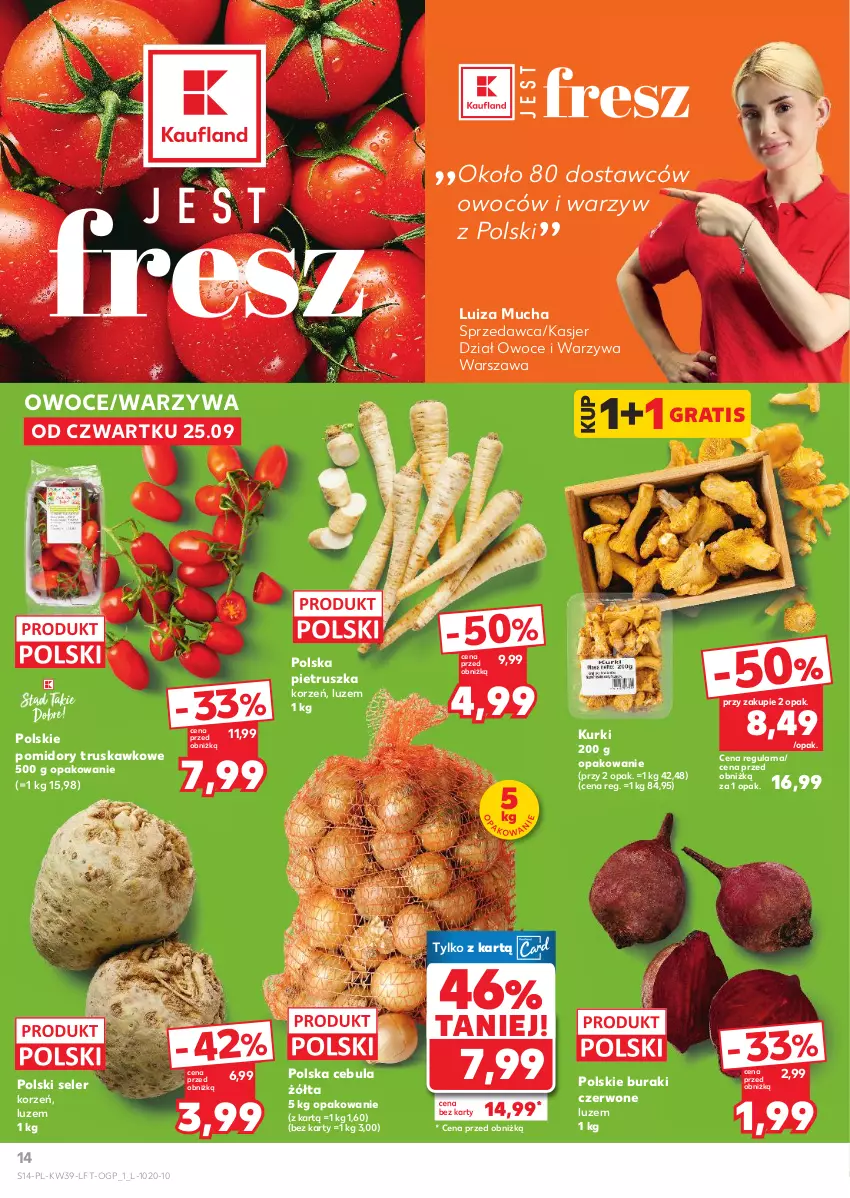 Gazetka promocyjna Kaufland - Gazetka tygodnia - ważna 25.09 do 01.10.2025 - strona 14 - produkty: Buraki, Cebula, Gra, Owoce, Pietruszka, Pomidory, Seler korzeń, Warzywa