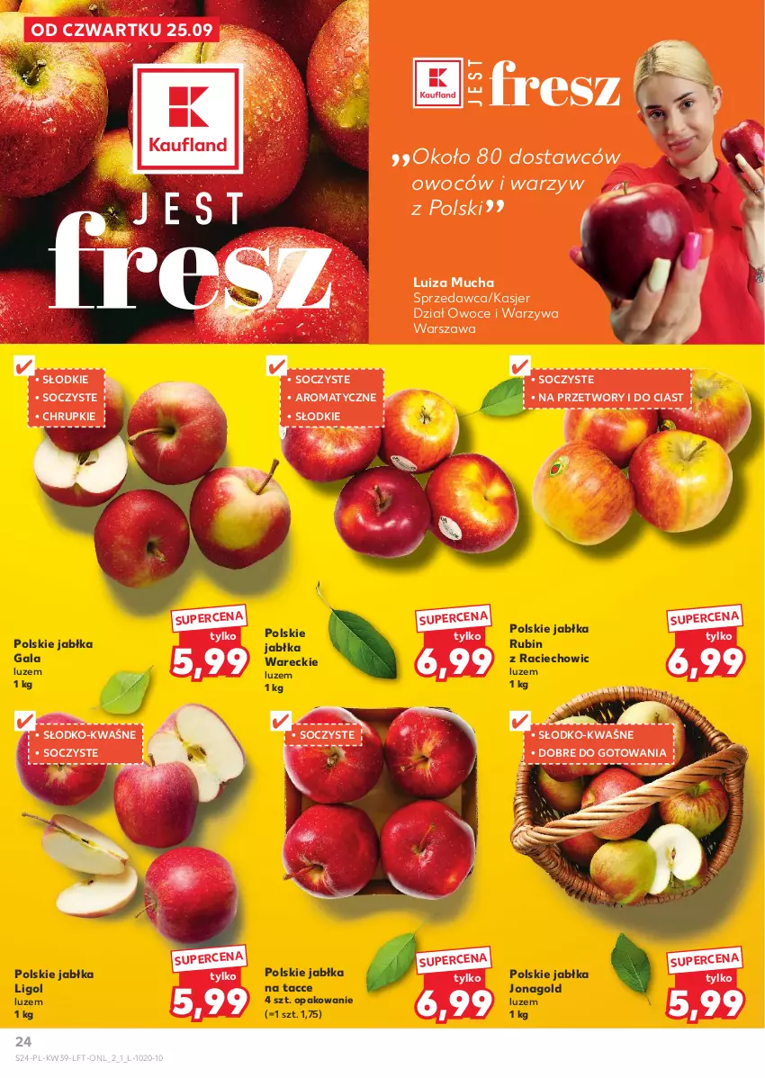 Gazetka promocyjna Kaufland - Gazetka tygodnia - ważna 25.09 do 01.10.2025 - strona 24 - produkty: Chrupki, Gala, Jabłka, Jonagold, Ligol, Owoce, Rubin, Warzywa