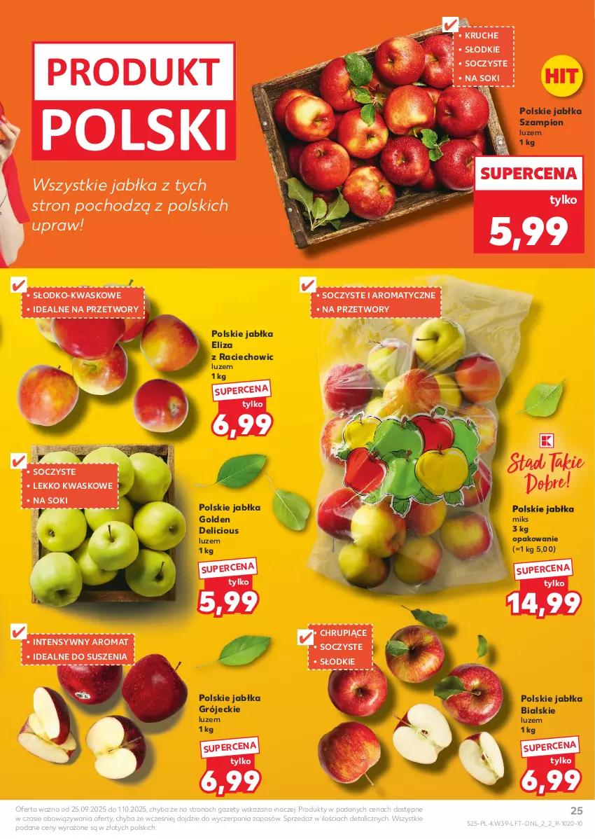 Gazetka promocyjna Kaufland - Gazetka tygodnia - ważna 25.09 do 01.10.2025 - strona 25 - produkty: Jabłka, Sok, Szampion
