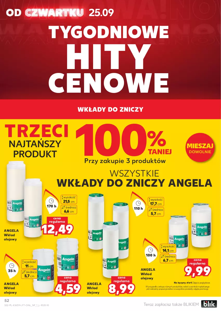 Gazetka promocyjna Kaufland - Gazetka tygodnia - ważna 25.09 do 01.10.2025 - strona 52 - produkty: Olej, Por, Sok, Tera, Wkład olejowy, Znicz