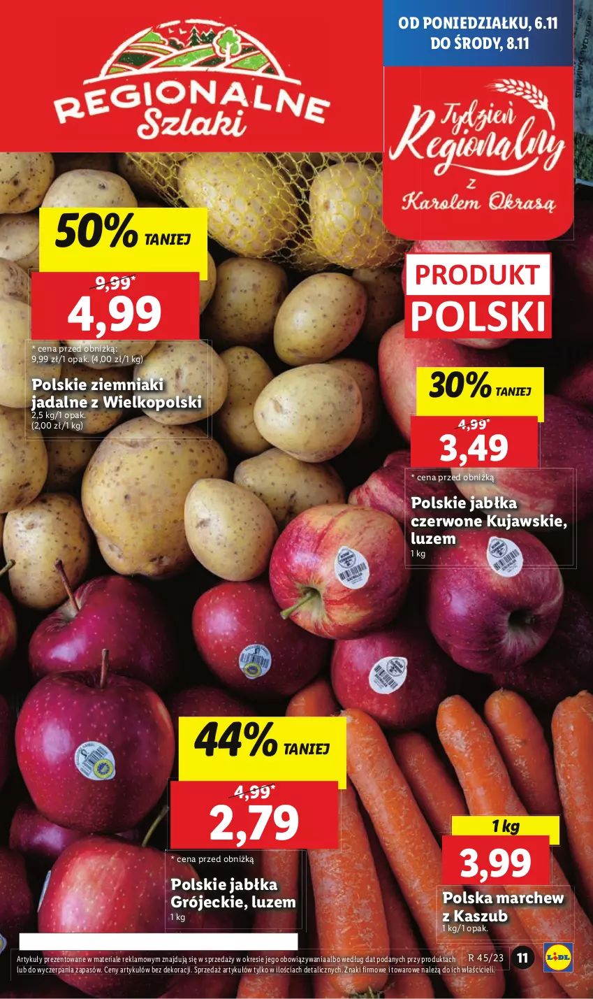 Gazetka promocyjna Lidl - GAZETKA - ważna 06.11 do 08.11.2023 - strona 23 - produkty: Fa, Jabłka, Kujawski, Ziemniaki