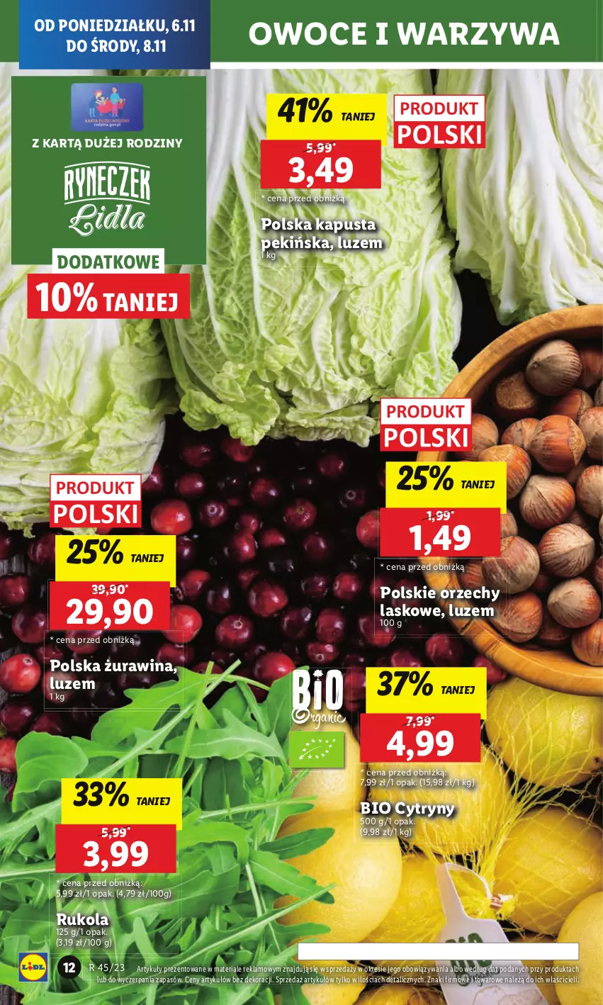 Gazetka promocyjna Lidl - GAZETKA - ważna 06.11 do 08.11.2023 - strona 24 - produkty: Chleb, Cytryny, Fa, Owoce, Rukola, Ser, Warzywa