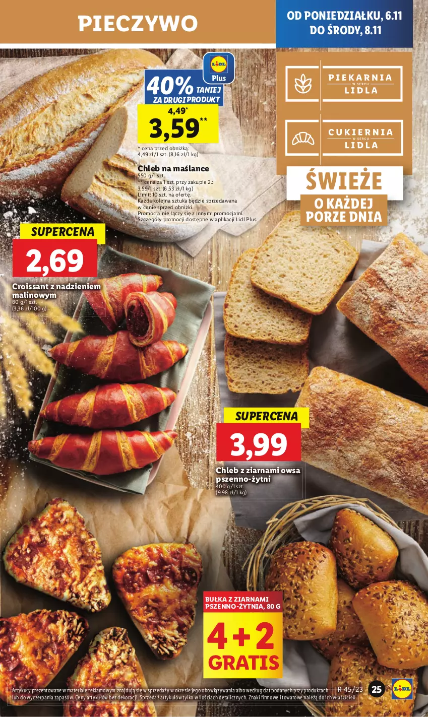 Gazetka promocyjna Lidl - GAZETKA - ważna 06.11 do 08.11.2023 - strona 37 - produkty: Bułka, Chleb, Croissant, Fa, Gra, Olej, Piec, Pieczywo, Por