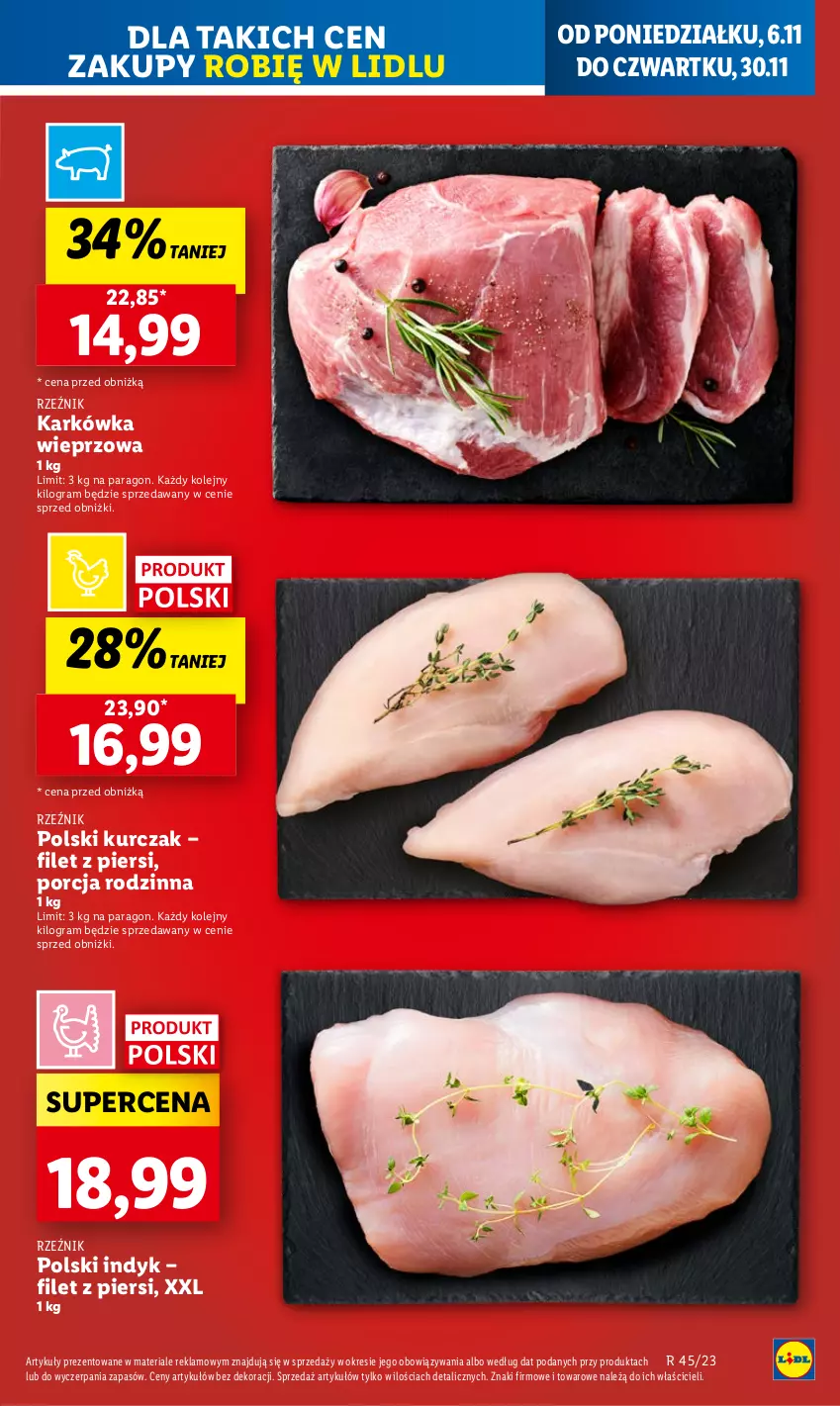 Gazetka promocyjna Lidl - GAZETKA - ważna 06.11 do 08.11.2023 - strona 5 - produkty: Gra, Karkówka wieprzowa, Kurczak, Olej, Por