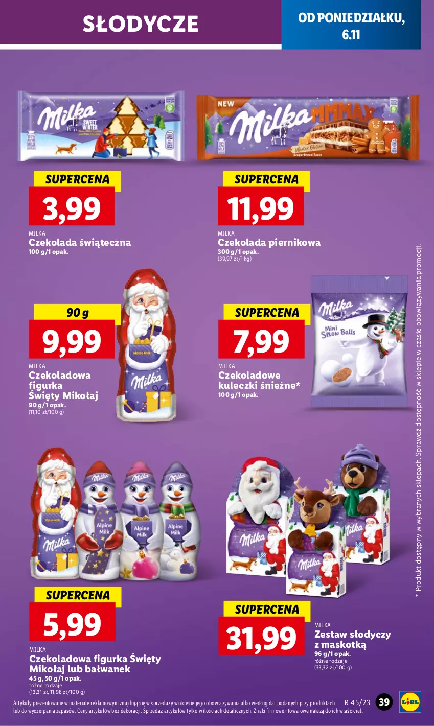 Gazetka promocyjna Lidl - GAZETKA - ważna 06.11 do 08.11.2023 - strona 51 - produkty: Czekolada, Milka, Piernik