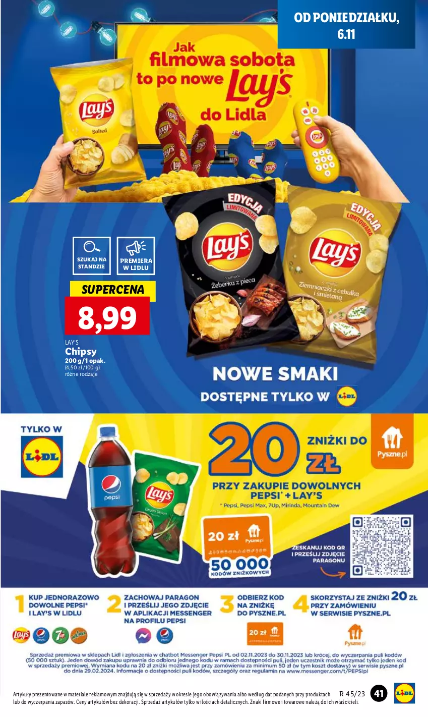 Gazetka promocyjna Lidl - GAZETKA - ważna 06.11 do 08.11.2023 - strona 53 - produkty: Chipsy, Lay’s