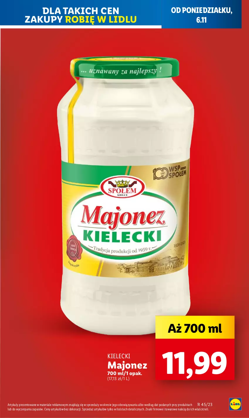 Gazetka promocyjna Lidl - GAZETKA - ważna 06.11 do 08.11.2023 - strona 9 - produkty: Majonez