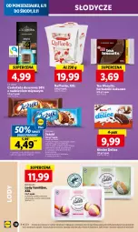 Gazetka promocyjna Lidl - GAZETKA - Gazetka - ważna od 08.11 do 08.11.2023 - strona 50 - produkty: Goplana, Ser, Jeżyki, Raffaello, Lody, LANA, Herbatniki, Czekolada, Deser, Kakao, Olej, Kinder, Kokos, Fa