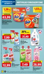 Gazetka promocyjna Lidl - GAZETKA - Gazetka - ważna od 08.11 do 08.11.2023 - strona 62 - produkty: Ajax, Spray do czyszczenia, Lovela, Mleczko do prania, Vizir, Mleczko, Płyn do płukania, Fairy, Płyn do mycia, Kapsułki do prania, Lenor, Fa