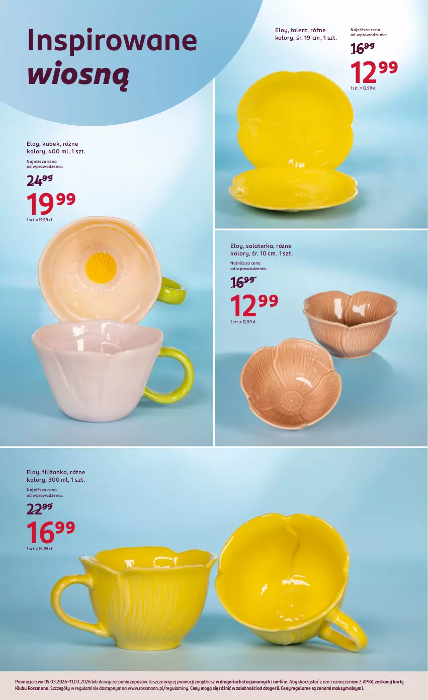 Gazetka promocyjna Rossmann - Gazetka promocyjna Rossmanna - ważna 05.03 do 11.03.2026 - strona 7 - produkty: Filiżanka, Kubek, Salaterka, Talerz