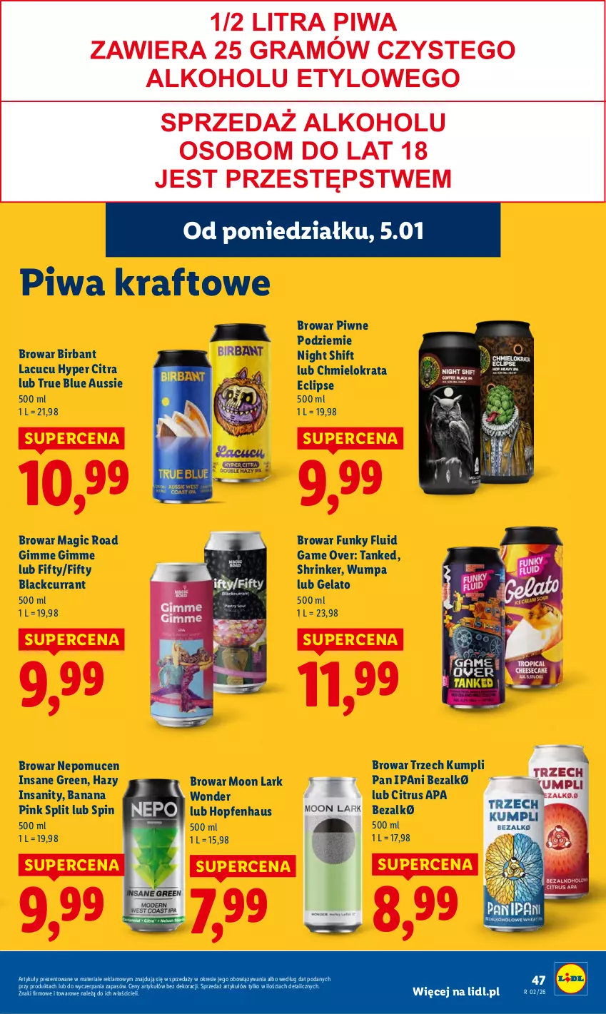 Gazetka promocyjna Lidl - GAZETKA - ważna 05.01 do 07.01.2026 - strona 49 - produkty: Hopfe, Lack, Piwa