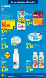 Gazetka promocyjna Lidl - GAZETKA - Gazetka - ważna od 07.01 do 07.01.2026 - strona 40 - produkty: Serek wiejski, Ser, Pur, Jogurt, LANA, Serek, Pilos, Rolnik, Mimolette, Serek naturalny, Jogurt pitny, Mleko
