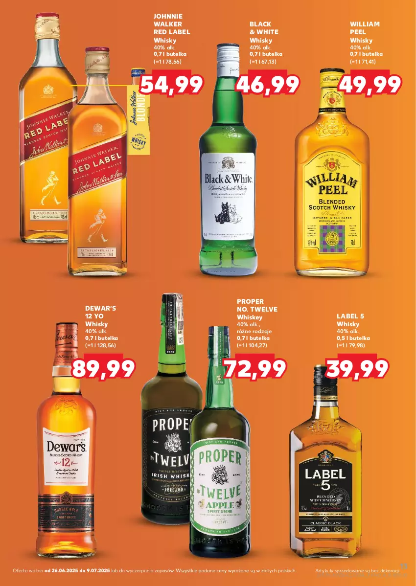 Gazetka promocyjna Kaufland - Barek Kauflandu - ważna 26.06 do 09.07.2025 - strona 13 - produkty: Johnnie Walker, Lack, Whiskey, Whisky