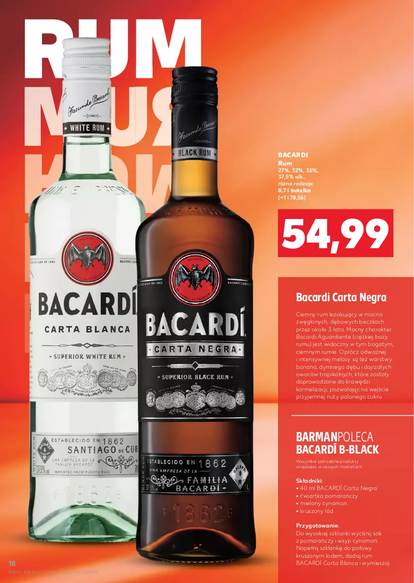 Gazetka promocyjna Kaufland - Barek Kauflandu - ważna 26.06 do 09.07.2025 - strona 18 - produkty: Bacardi, Gra, Lack, Lanki, Nuty, Rum, Sok