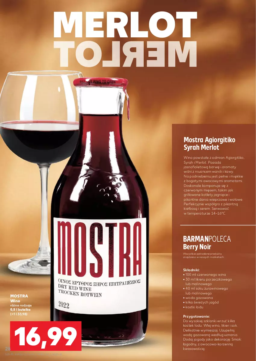 Gazetka promocyjna Kaufland - Barek Kauflandu - ważna 26.06 do 09.07.2025 - strona 28 - produkty: Gra, Grill, Jagody, Kotlet, Lanki, Likier, Merlot, Por, Ser, Sok, Stek, Wino, Woda, Woda gazowana