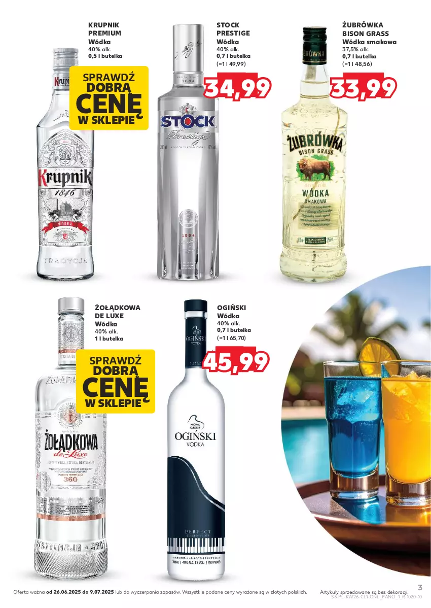 Gazetka promocyjna Kaufland - Barek Kauflandu - ważna 26.06 do 09.07.2025 - strona 3 - produkty: Gra, Krupnik, Ogiński, Stock, Wódka