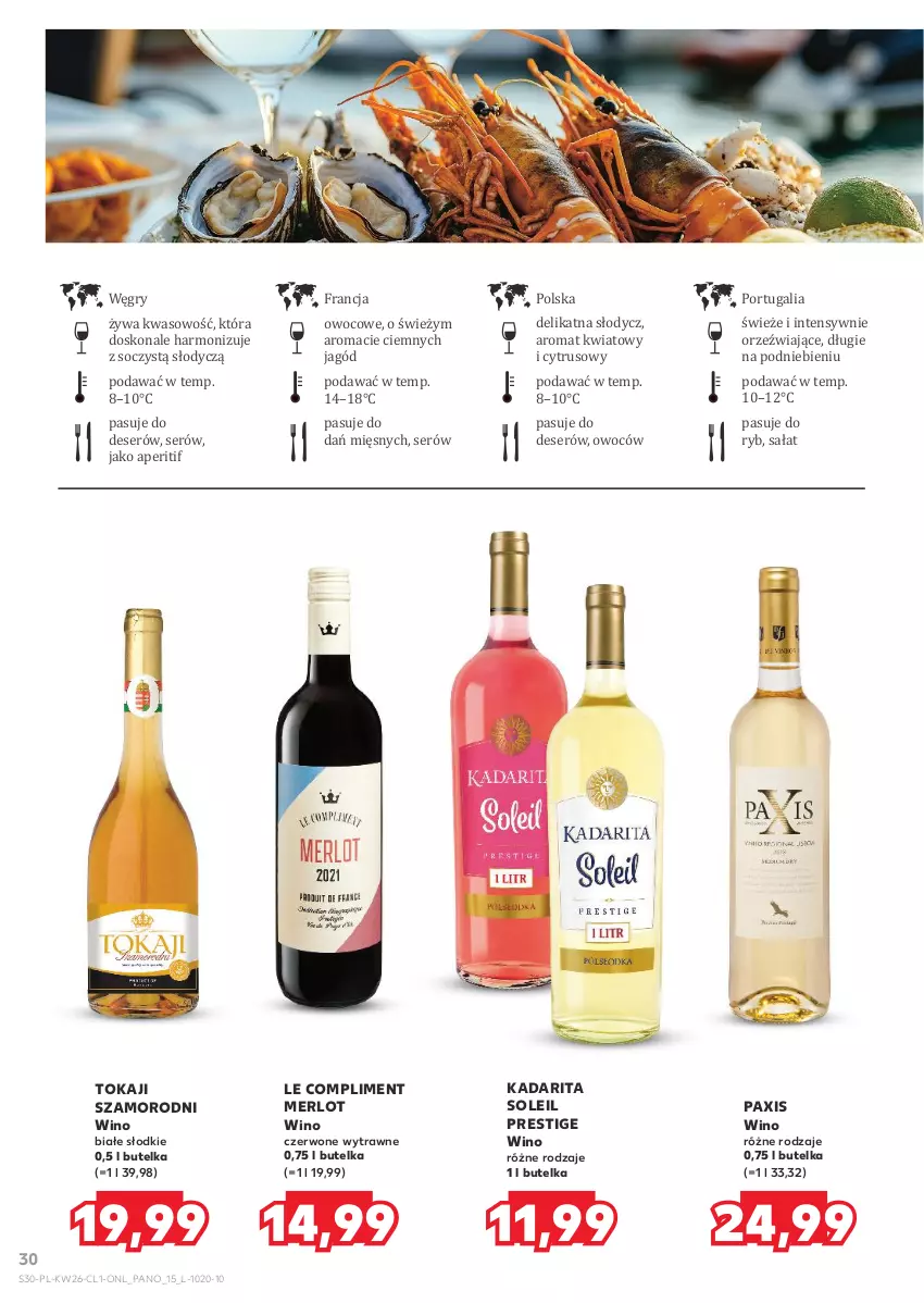 Gazetka promocyjna Kaufland - Barek Kauflandu - ważna 26.06 do 09.07.2025 - strona 30 - produkty: Deser, Gry, Merlot, Pax, Por, Sałat, Ser, Tokaji, Wino, Wino białe, Wino czerwone
