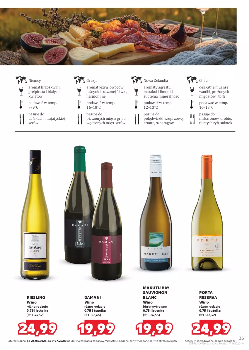 Gazetka promocyjna Kaufland - Barek Kauflandu - ważna 26.06 do 09.07.2025 - strona 35 - produkty: Grejpfrut, Gres, Grill, Makaron, Piec, Por, Sałat, Sauvignon Blanc, Ser, Wino
