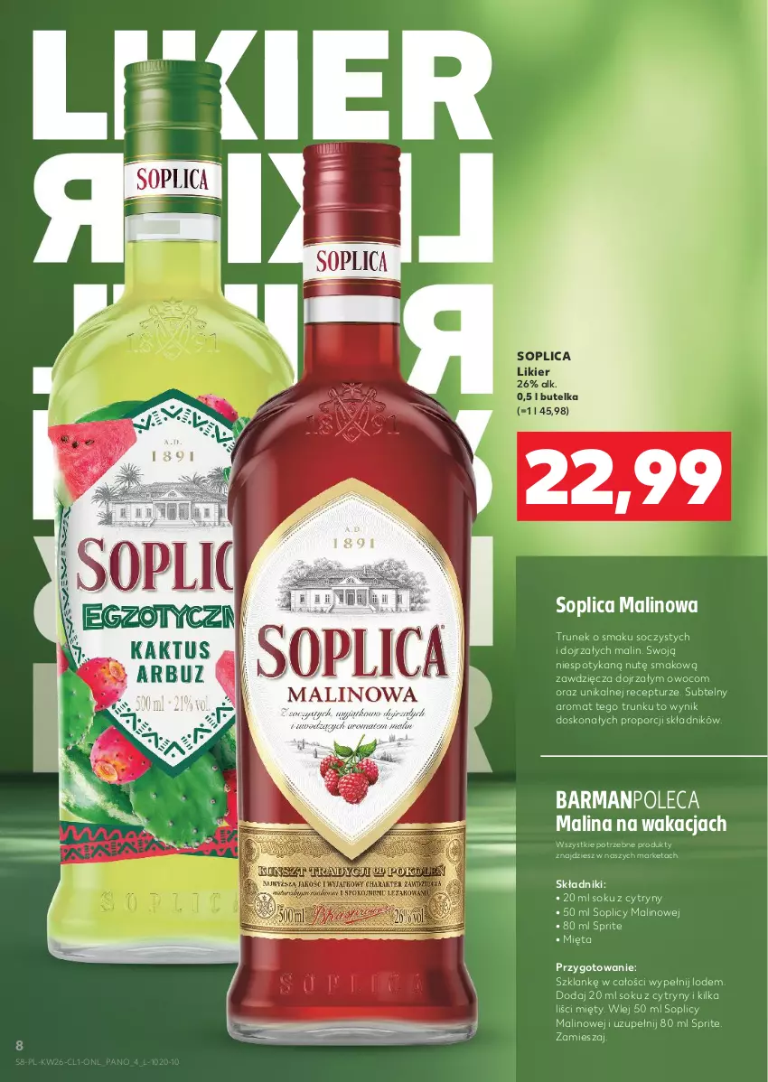 Gazetka promocyjna Kaufland - Barek Kauflandu - ważna 26.06 do 09.07.2025 - strona 8 - produkty: Cytryny, Likier, Mięta, Por, Sok, Soplica, Sprite