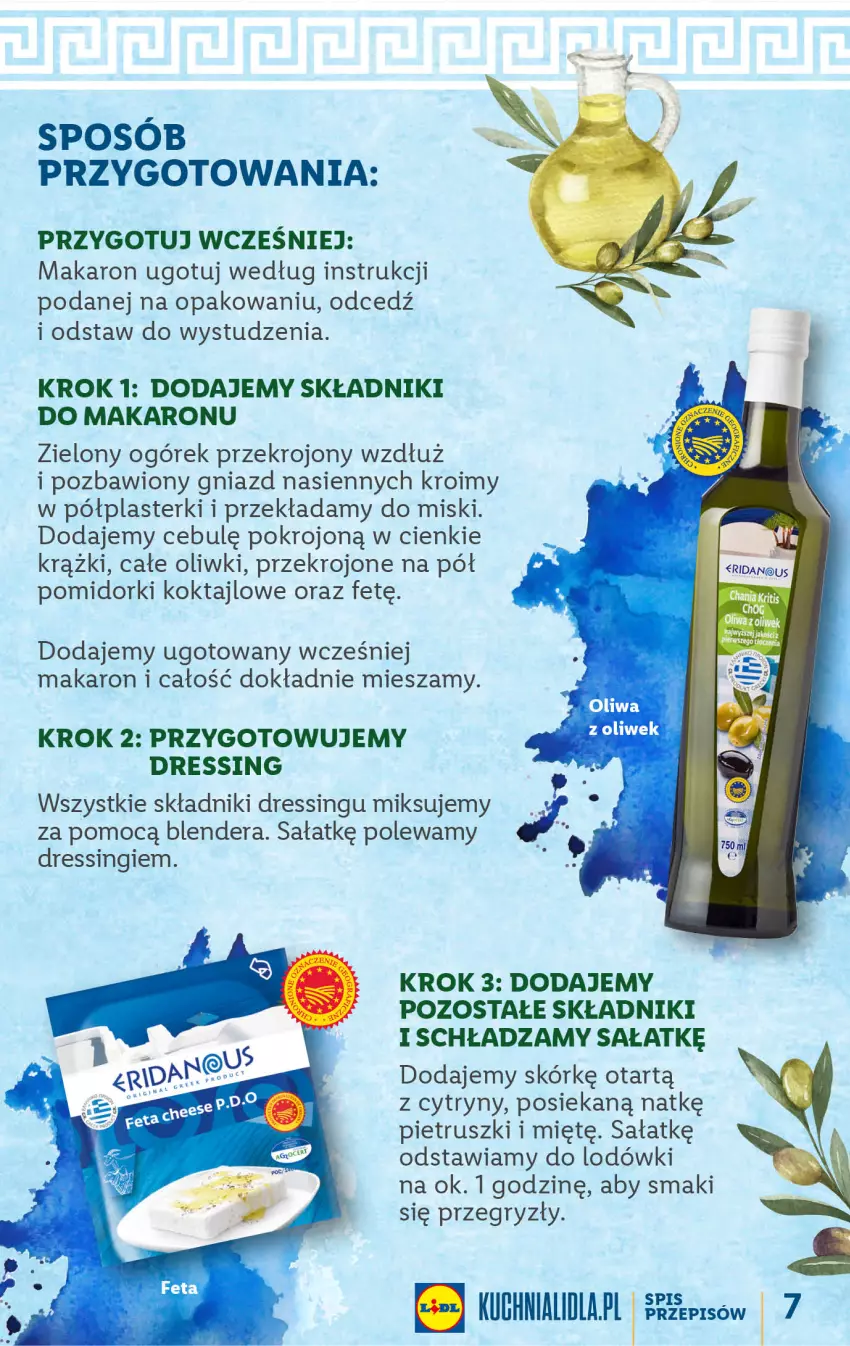 Gazetka promocyjna Lidl - KATALOG GRECJA - ważna 22.05 do 27.05.2023 - strona 7 - produkty: Blender, Cytryny, Dres, Gry, Makaron, Ogórek, Oliwa, Oliwki, Plasterki, Pomidorki, Sałat