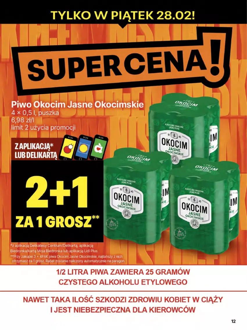 Gazetka promocyjna Delikatesy Centrum - NOWA GAZETKA Delikatesy Centrum od 27 lutego! 27.02-5.03.2025 - ważna 27.02 do 05.03.2025 - strona 12 - produkty: Gra, Koc, Okocim, Piec, Piwa, Piwo, Rum