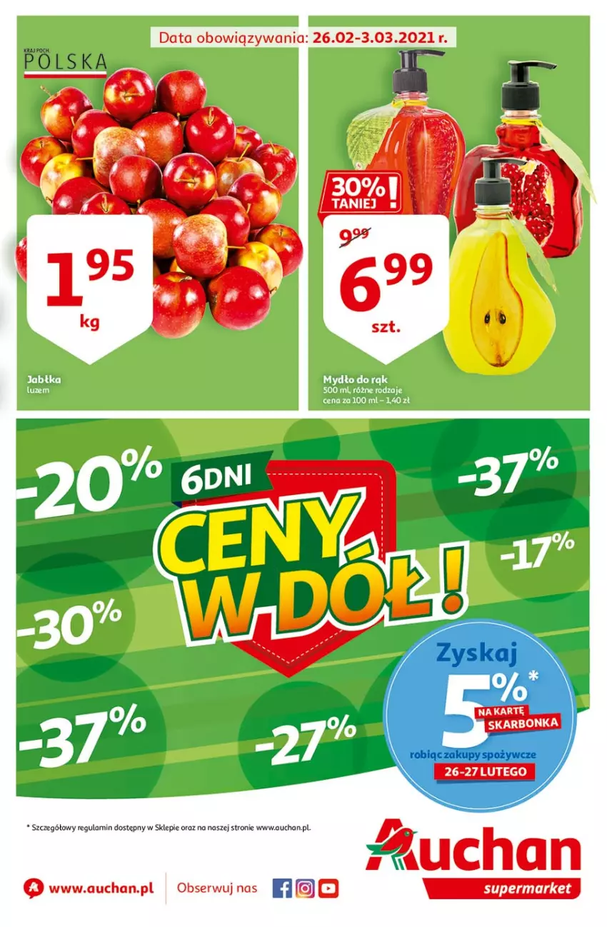 Gazetka promocyjna Auchan - Uroda Supermarkety - ważna 26.02 do 03.03.2021 - strona 1 - produkty: Ser