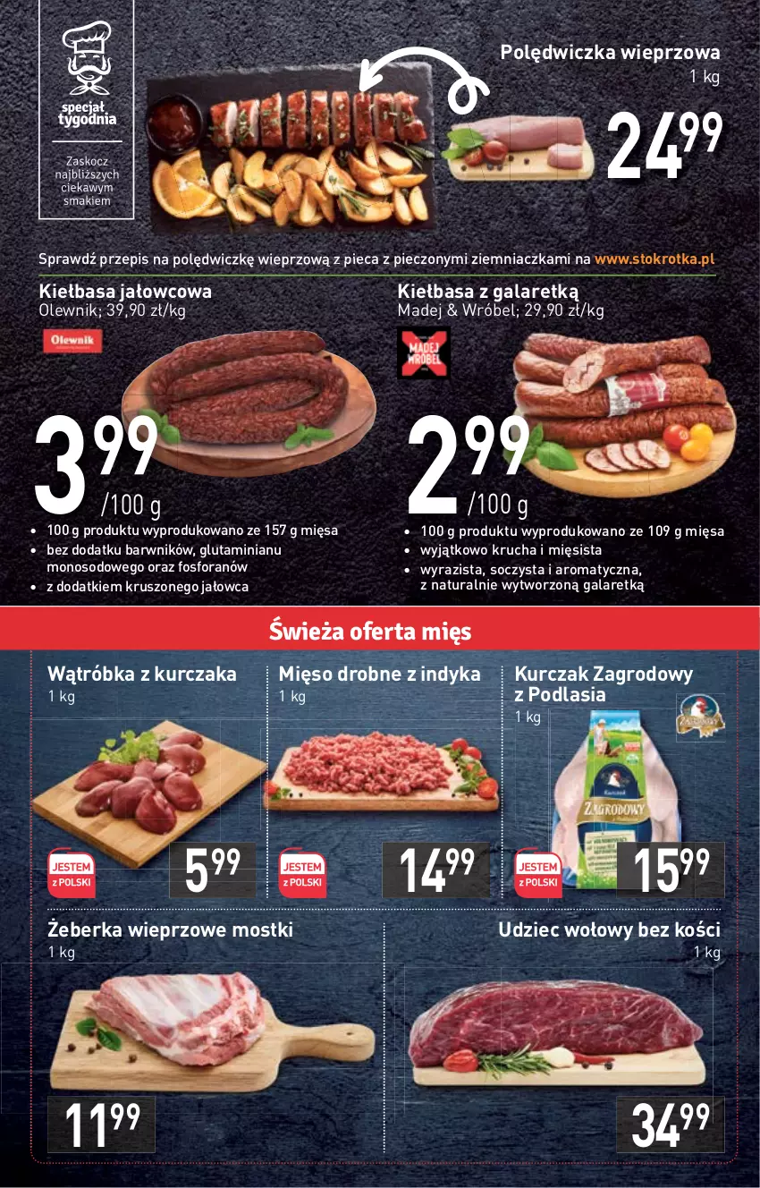 Gazetka promocyjna Stokrotka - Supermarket - ważna 01.09 do 07.09.2022 - strona 5 - produkty: Gala, Kiełbasa, Kurczak, Mięso, Olewnik, Piec, Polędwiczka wieprzowa, Udziec wołowy