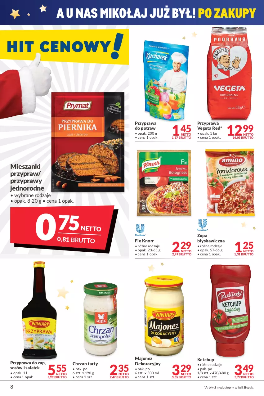 Gazetka promocyjna Makro - [Oferta promocyjna] Artykuły spożywcze i przemysłowe - ważna 30.11 do 13.12.2021 - strona 8 - produkty: Chrzan, Ketchup, Knorr, Majonez, Przyprawa do potraw, Przyprawy, Sałat, Sos, Vegeta, Zupa