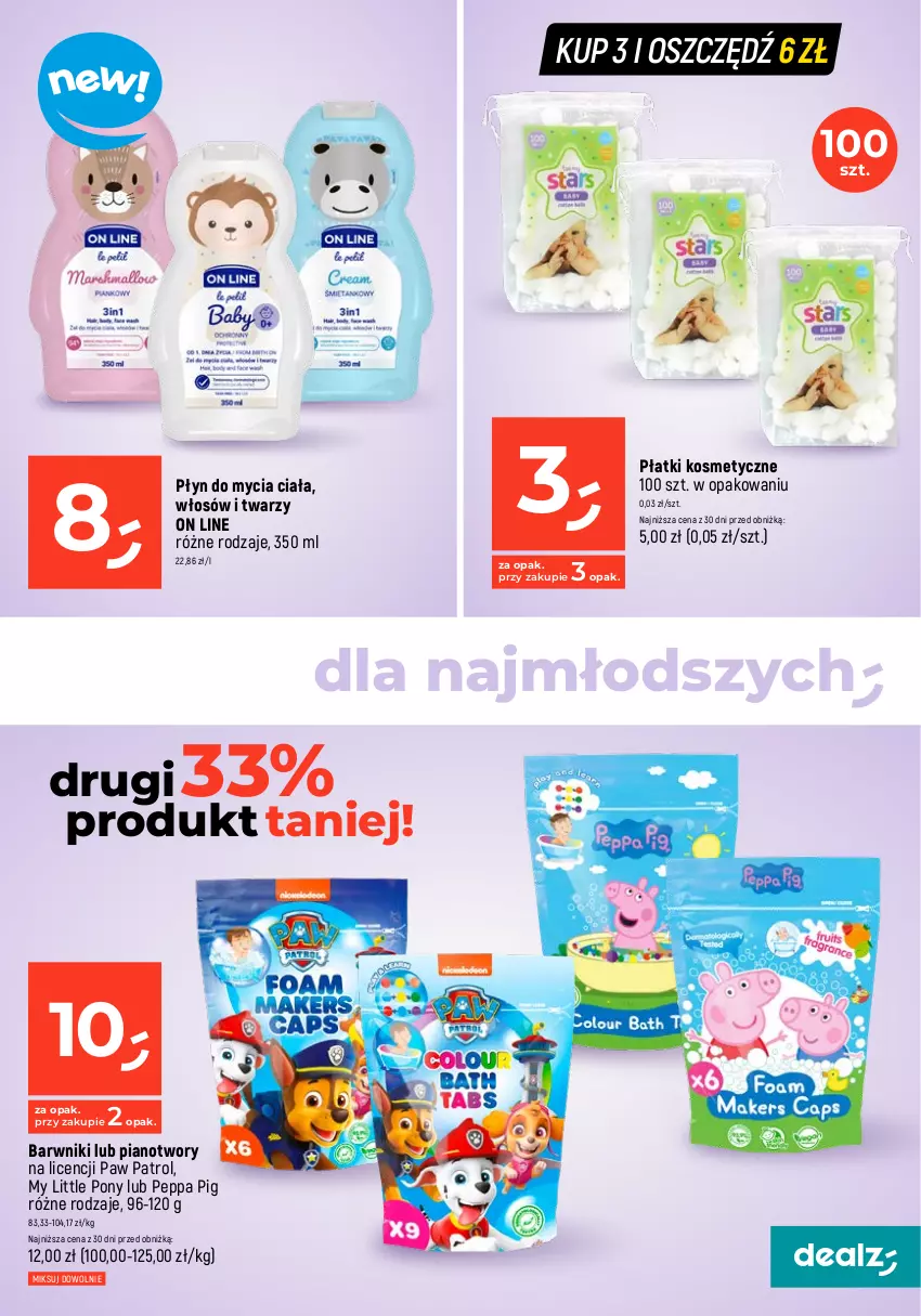 Gazetka promocyjna Dealz - MAKE A DEALZ - ważna 02.01 do 10.01.2024 - strona 23 - produkty: Chusteczki, My Little Pony, Płatki kosmetyczne, Płyn do mycia