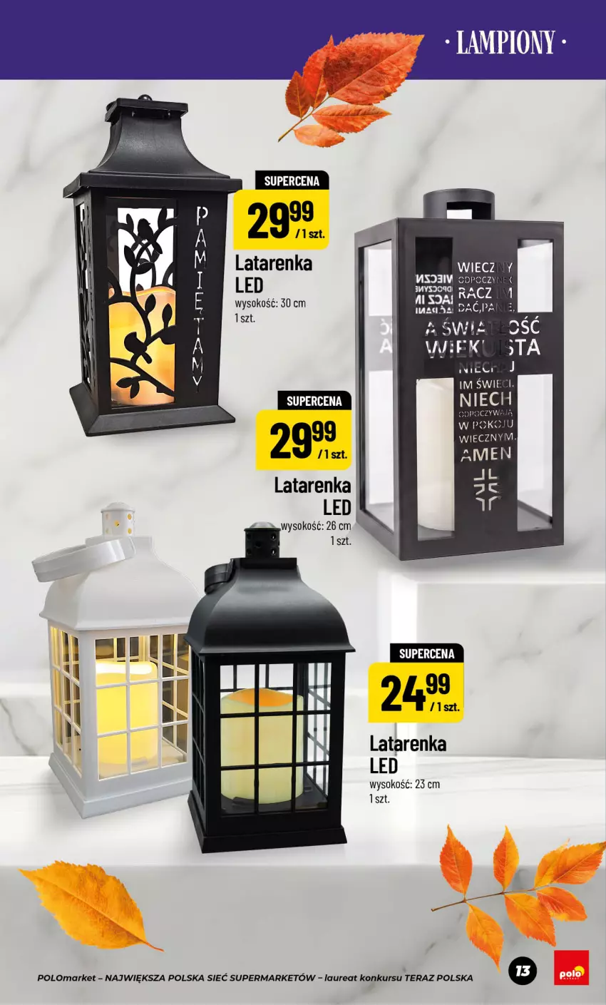 Gazetka promocyjna PoloMarket - Katalog NF Znicze - ważna 11.09 do 05.11.2026 - strona 13 - produkty: Latarenka, Latarenka LED, Laur, Sok, Tera