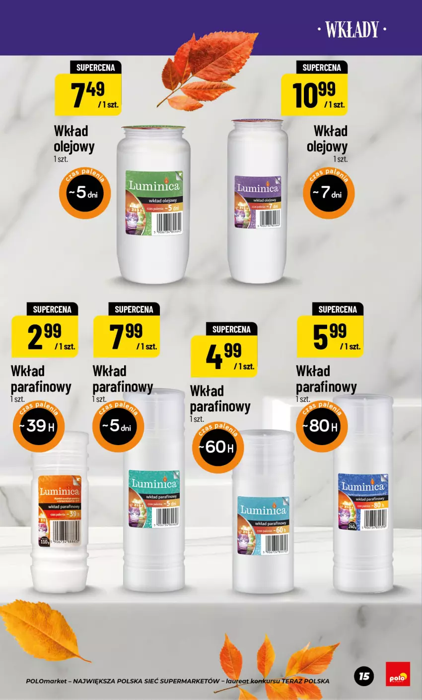 Gazetka promocyjna PoloMarket - Katalog NF Znicze - ważna 11.09 do 05.11.2026 - strona 15 - produkty: Laur, Olej, Wkład olejowy