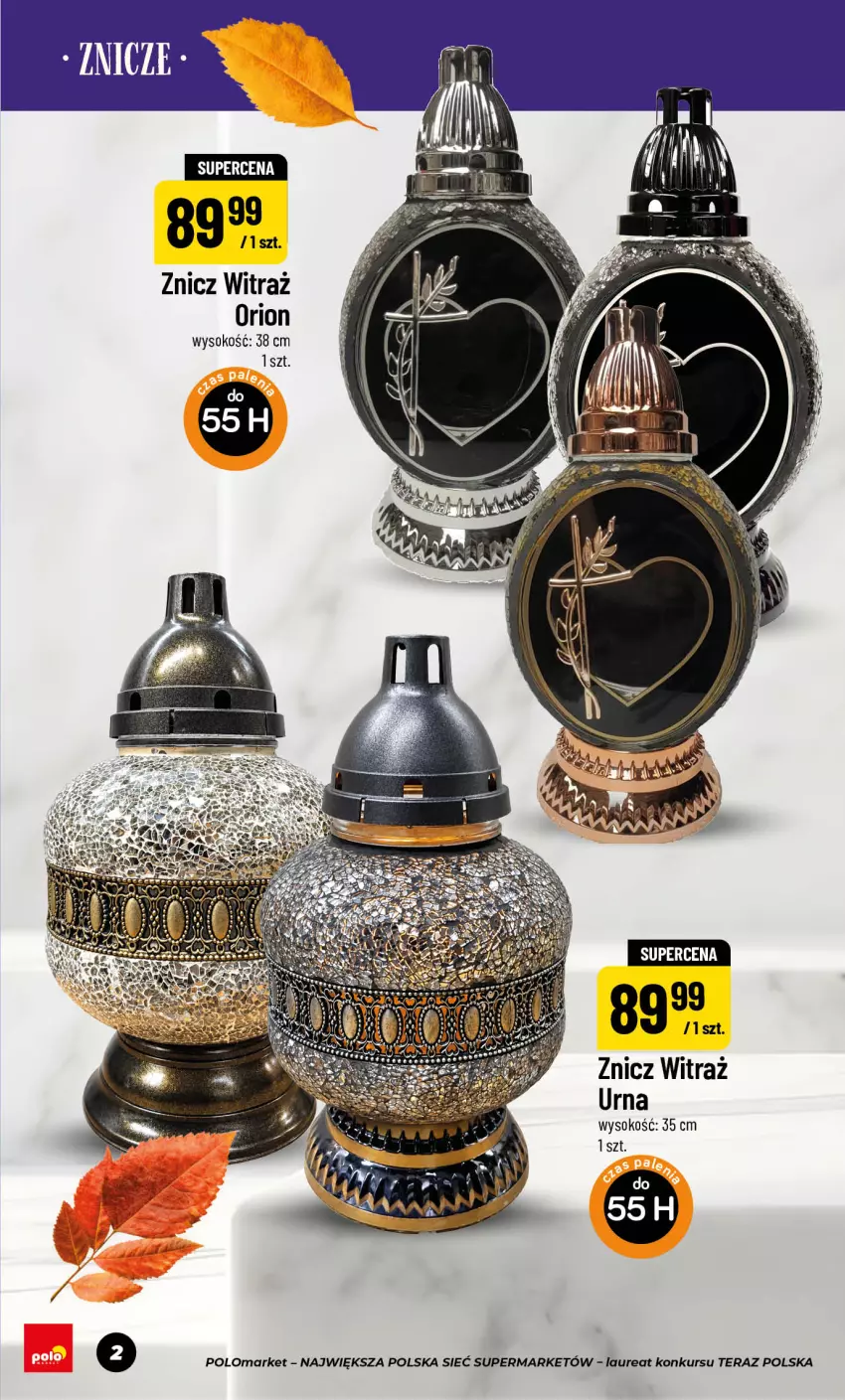 Gazetka promocyjna PoloMarket - Katalog NF Znicze - ważna 11.09 do 05.11.2026 - strona 2 - produkty: Laur, Sok, Tera, Znicz