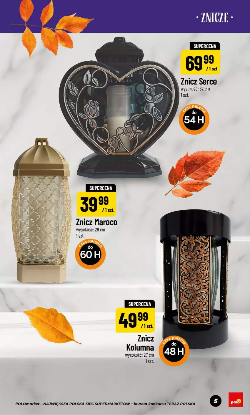 Gazetka promocyjna PoloMarket - Katalog NF Znicze - ważna 11.09 do 05.11.2026 - strona 5 - produkty: Laur, Ser, Sok, Tera, Znicz